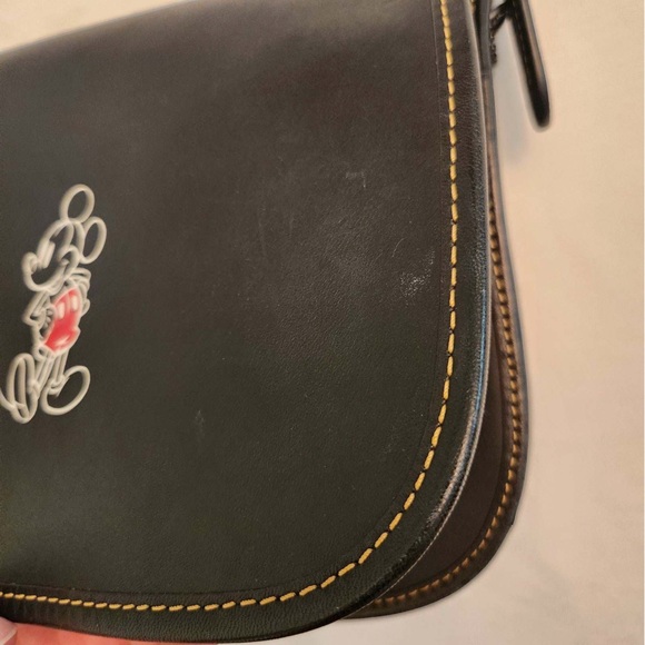 Coach x Disney Mickey Mouse Black Leather Crossbody - Picture 10 of 10